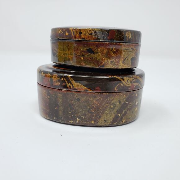 NIB Home Master 2 Hand Painted Oval Jewelry Box - Picture 9 of 10